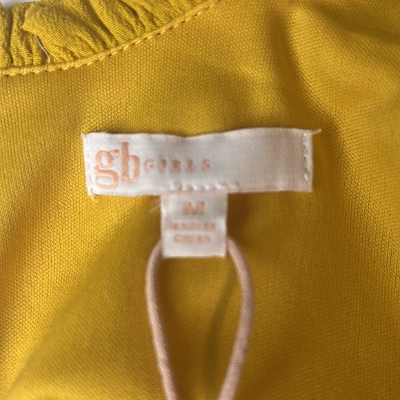 GB Girls Mustard Yellow Long Sleeve Dress Size Medium - Picture 9 of 12